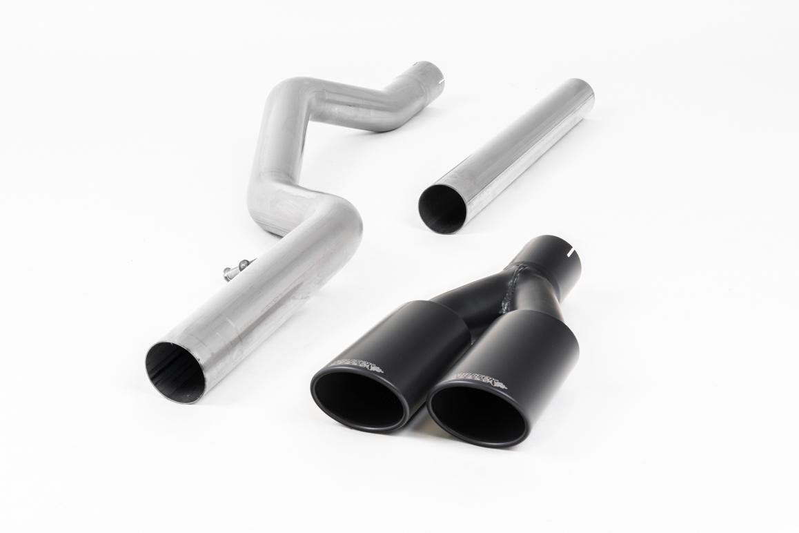 VW Amarok 3.0 V6 TDI - Cat-Back Exhaust System with Cerakote Black Twin Oval Outlet