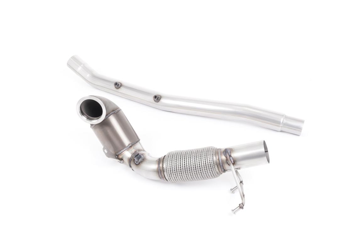 Large Bore Downpipe with HJS Hi-Flow Sports Catalyst - For OE Cat-Back (Audi/Seat/VW) Large Bore Downpipe with HJS Hi-Flow Sports Catalyst - For OE Cat-Back (Audi/Seat/VW)