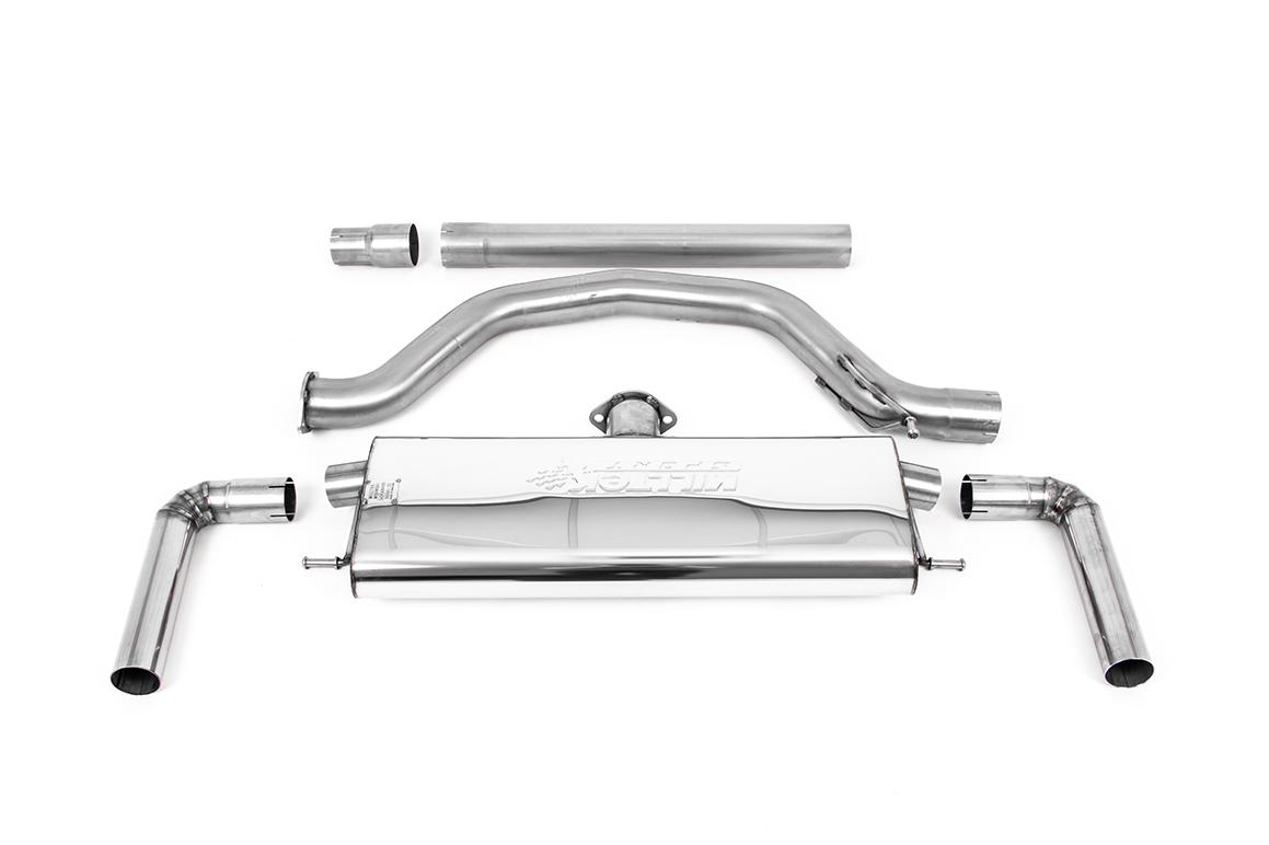 VW Golf GTI Mk8 - 80mm OPF/GPF Back Exhaust System with Polished GT-115 Trims VW Golf GTI Mk8 - 80mm OPF/GPF Back Exhaust System with Polished GT-115 Trims