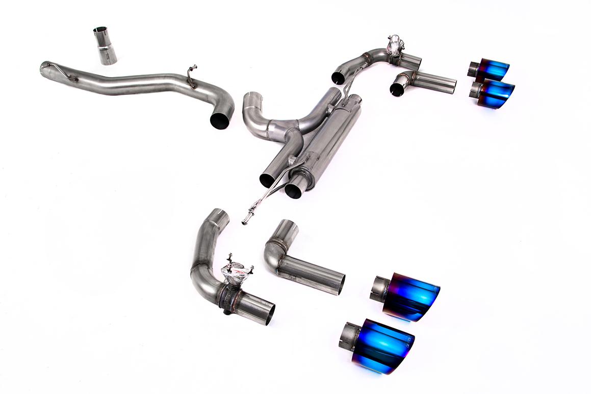 VW Golf R MK8/MK8.5 - 80mm System with Burnt Titanium Trims (Race System - Loudest) VW Golf R MK8/MK8.5 - 80mm System with Burnt Titanium Trims (Race System - Loudest)