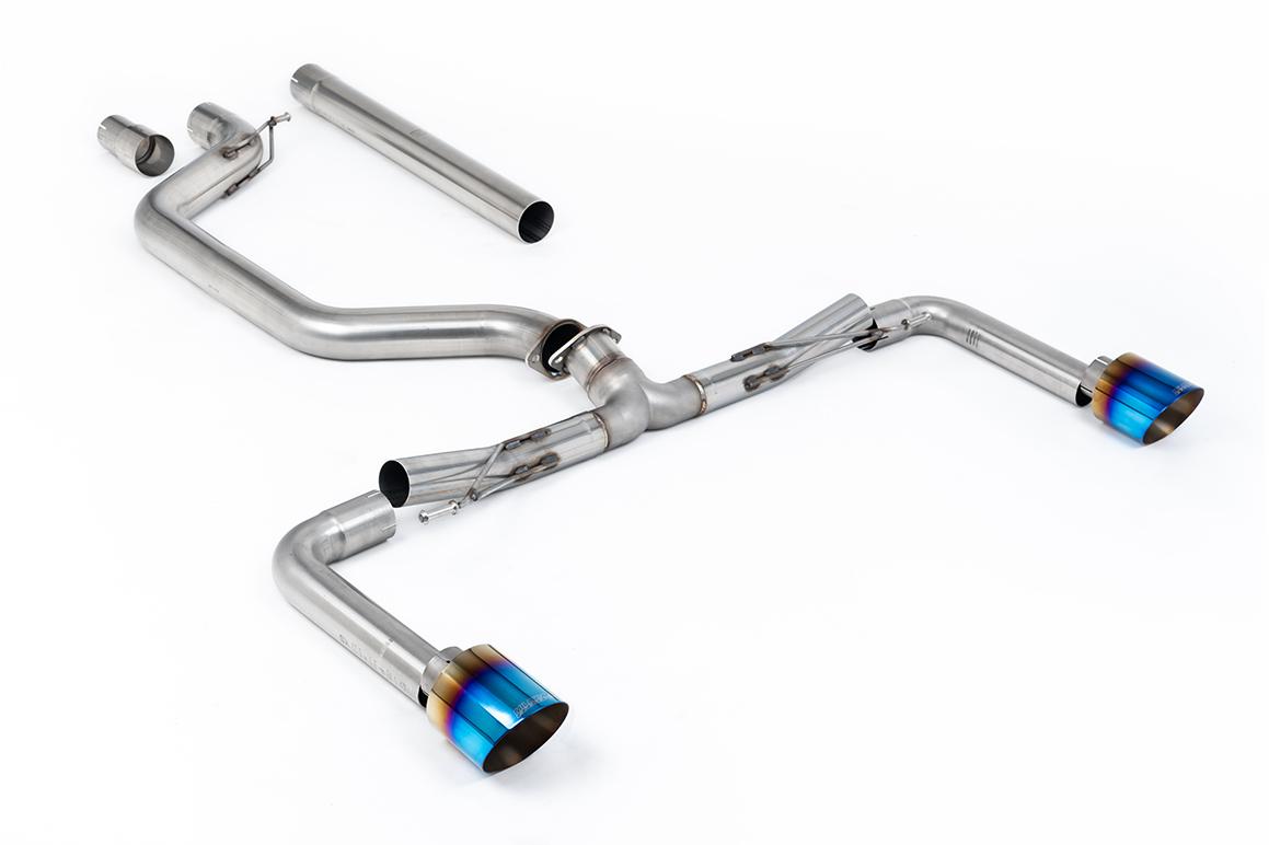 VW Golf GTI Mk8 - 80mm OPF/GPF Back System with Burnt Titanium Trims (Race System - Loudest) VW Golf GTI Mk8 - 80mm OPF/GPF Back System with Burnt Titanium Trims (Race System - Loudest)
