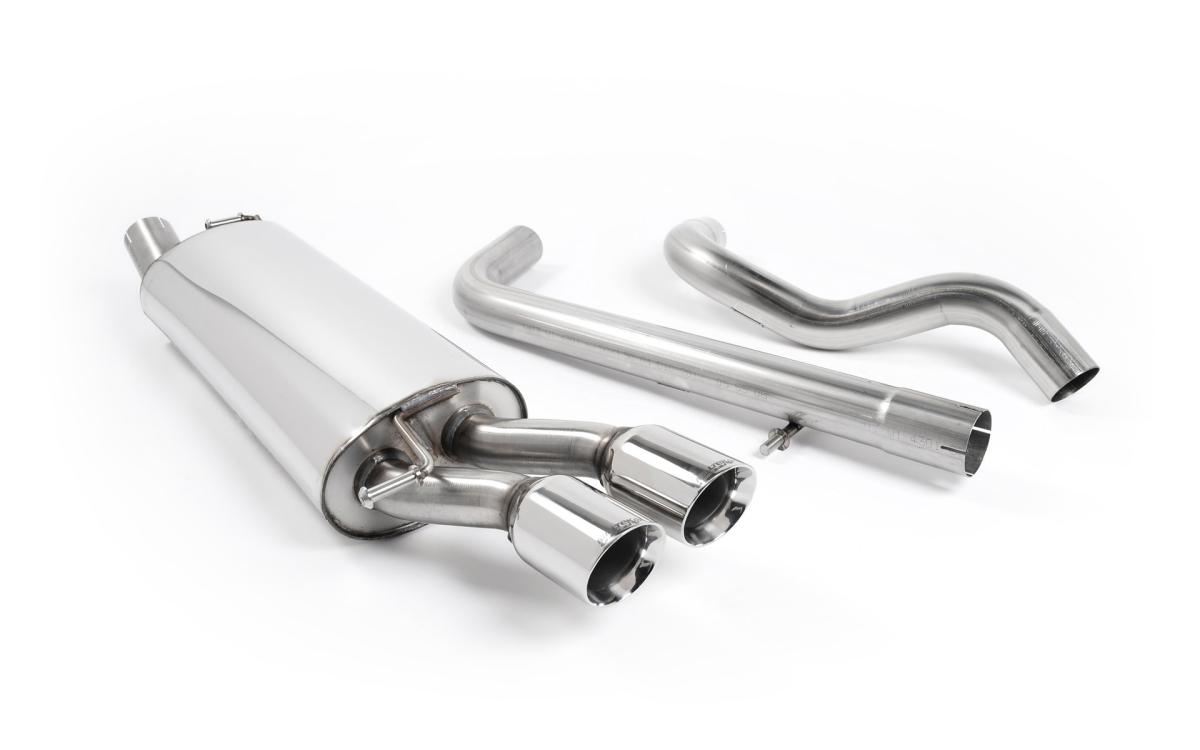 Seat Leon Cupra (1.8T/1.9 TDI) & VW Golf MK4 GTI (1.8T/1.9 TDI) - Non-Resonated (Quieter) Cat-Back Exhaust System with Twin Polished Trims