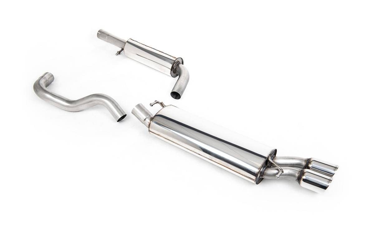 Seat Leon Cupra (1.8T/1.9 TDI) & VW Golf MK4 GTI (1.8T/1.9 TDI) - Resonated (Quieter) Cat-Back Exhaust System with Twin Polished Trims