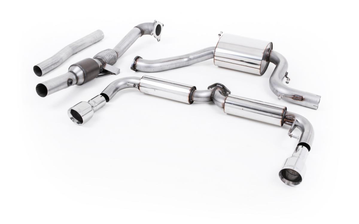 VW Golf GTI MK6/Scirocco R - Resonated (Quieter) Turbo-Back Exhaust System with Hi-Flow Sports Catalyst & Dual GT100 Trims VW Golf GTI MK6/Scirocco R - Resonated (Quieter) Turbo-Back Exhaust System with Hi-Flow Sports Catalyst & Dual GT100 Trims