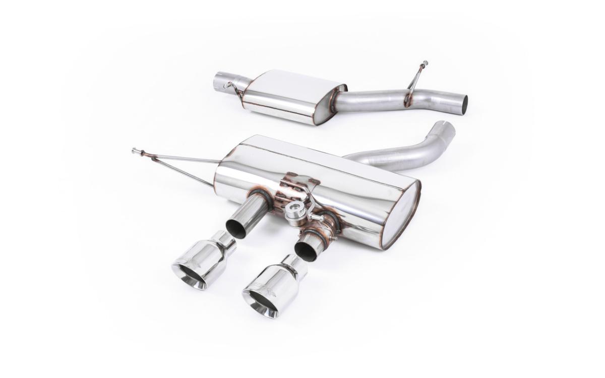 VW Golf R Mk6 - Resonated (Quieter) Cat-Back Exhaust System with Polished Trims