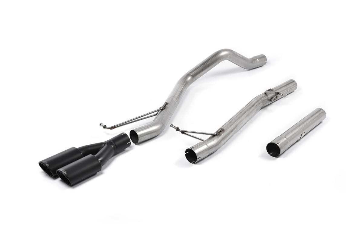 VW T5/T6 LWB - Non-Resonated (Louder) DPF-Back Exhaust System with Twin Black Oval Outlets VW T5/T6 LWB - Non-Resonated (Louder) DPF-Back Exhaust System with Twin Black Oval Outlets