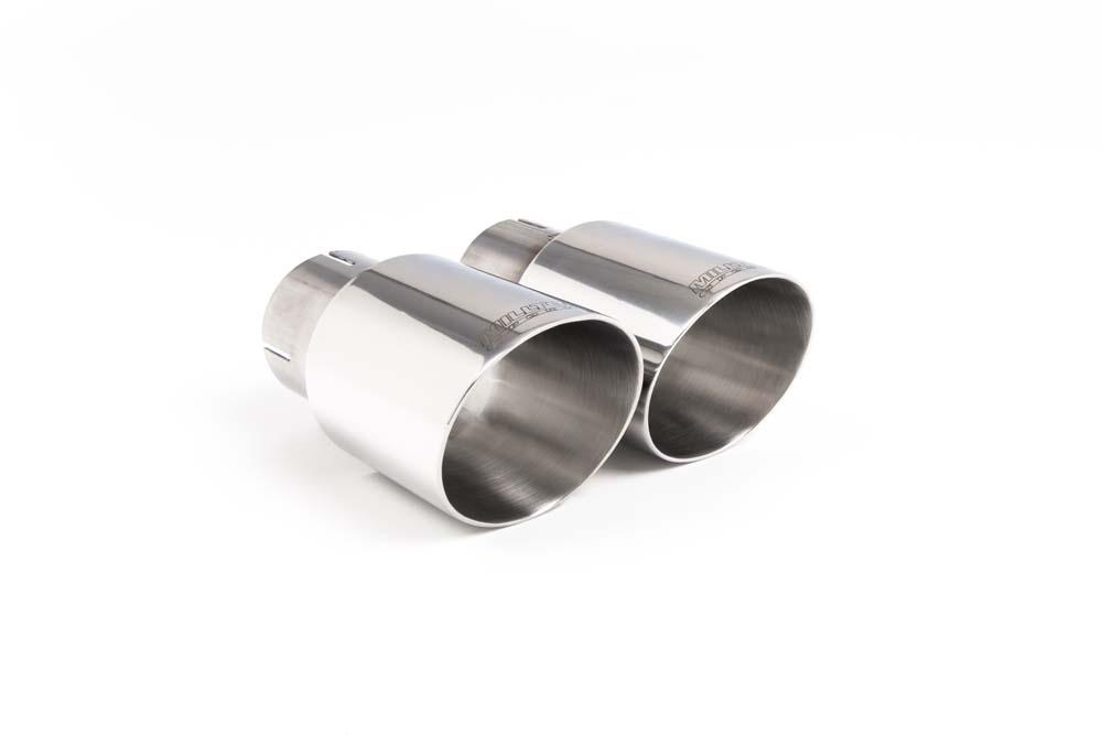 Polished GT (round) 90 Exhaust Tip, LH - MSTIP180