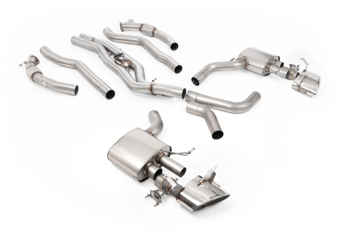 Audi RS6/RS7 C8 - Non-Resonated Signature Series Titanium Axle back with Polished Ovals
