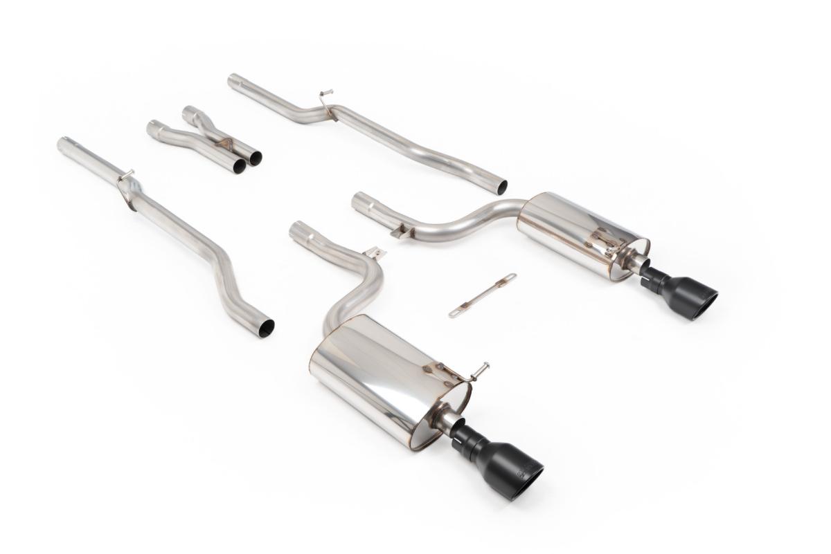 Audi S4 B6 - Non-Resonated (Louder) Cat-Back Exhaust System with Jet-100 Cerakote Black Trims Audi S4 B6 - Non-Resonated (Louder) Cat-Back Exhaust System with Jet-100 Cerakote Black Trims