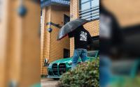 Milltek Black & Red Umbrella