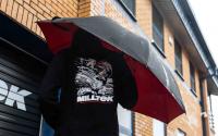 Milltek Black & Red Umbrella