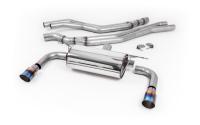 Resonated (Quieter) Cat-Back Exhaust System with Burnt Titanium GT-90 Trims