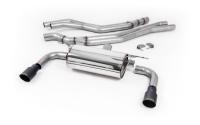 Resonated (Quieter) Cat-Back Exhaust System with Cerakote Black GT-90 Trims