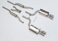 Audi S4 B7 - Resonated (Quieter) Cat-Back Exhaust System with Polished Trims