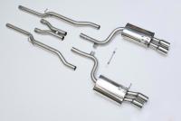 Audi S4 B7 - Non-Resonated (Louder) Cat-Back Exhaust System with Polished Trims