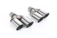 Audi S1 - Resonated (Quieter) Cat-Back Exhaust System with Quad Polished Round Trims