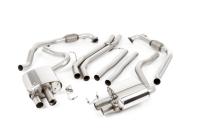Non-Resonated (Louder) Cat-Back Exhaust System with Quad Cerakote Black Oval Trims