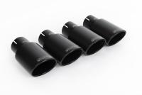 Non-Resonated (Louder) Cat-Back Exhaust System with Quad Cerakote Black Oval Trims
