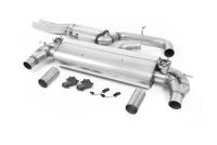 Audi RS3 8V - Resonated (Quieter) Cat-Back Exhaust System with Polished Oval Trims