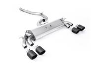 Non-Resonated (Louder) GPF/OPF-Back Exhaust System with Quad Round Carbon Trims