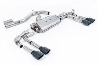 Audi S3 8Y - Part-Resonated Cat-Back Exhaust System with Cerakote Black Oval Trims