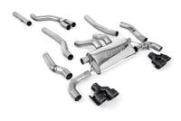Cat Back Exhaust System with Quad GT-100 Cerakote Black Trims