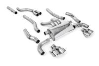 Cat Back Exhaust System with Quad GT-100 Polished Trims