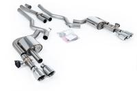 Ford Mustang 2.3 (S650 Fastback) - Valved Non-Resonated Cat-back with Polished Trims