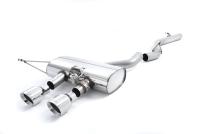VW Golf R Mk6 - Non-Resonated (Louder) Cat-Back Exhaust System with Polished Trims