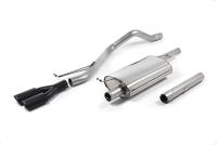 VW T5/T6 LWB - Resonated (Quieter) DPF-Back Exhaust System Twin Black Oval Outlets
