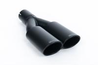 VW T5/T6 LWB - Resonated (Quieter) DPF-Back Exhaust System Twin Black Oval Outlets