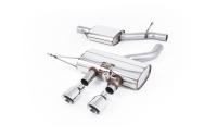 VW Golf R Mk6 - Resonated (Quieter) Cat-Back Exhaust System with Polished Trims